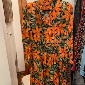 Vintage Floral Long Sleeve Dress